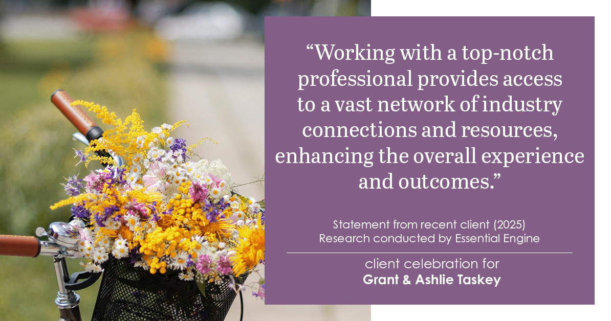 Testimonial for real estate agent Grant & Ashlie Taskey with Keystone Property Group in Kokomo, IN: "Working with a top-notch professional provides access to a vast network of industry connections and resources, enhancing the overall experience and outcomes."