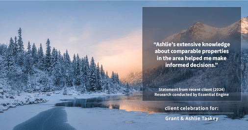 Testimonial for real estate agent Grant & Ashlie Taskey with Keystone Property Group in Kokomo, IN: "Ashlie's extensive knowledge about comparable properties in the area helped me make informed decisions."