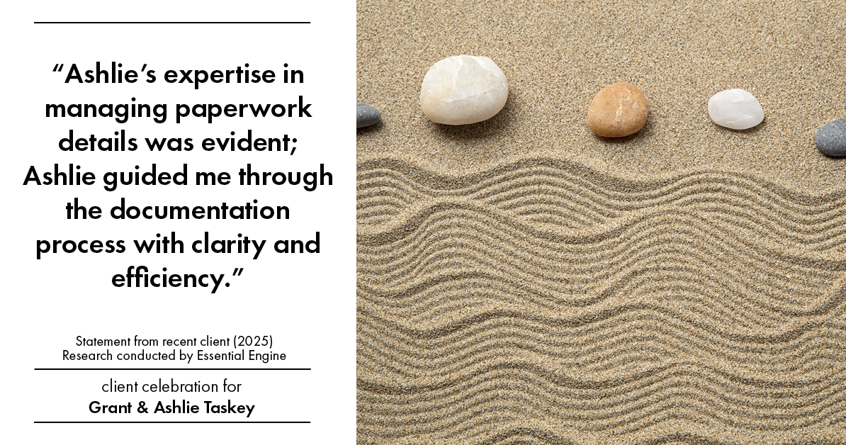 Testimonial for real estate agent Grant & Ashlie Taskey with Keystone Property Group in Kokomo, IN: "Ashlie's expertise in managing paperwork details was evident; Ashlie guided me through the documentation process with clarity and efficiency."