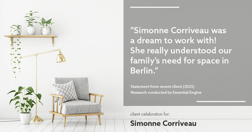 Testimonial for real estate agent Simonne Corriveau with Keller Williams Legacy Partners in West Hartford, CT: "Simonne Corriveau was a dream to work with! She really understood our family's need for space in Berlin."