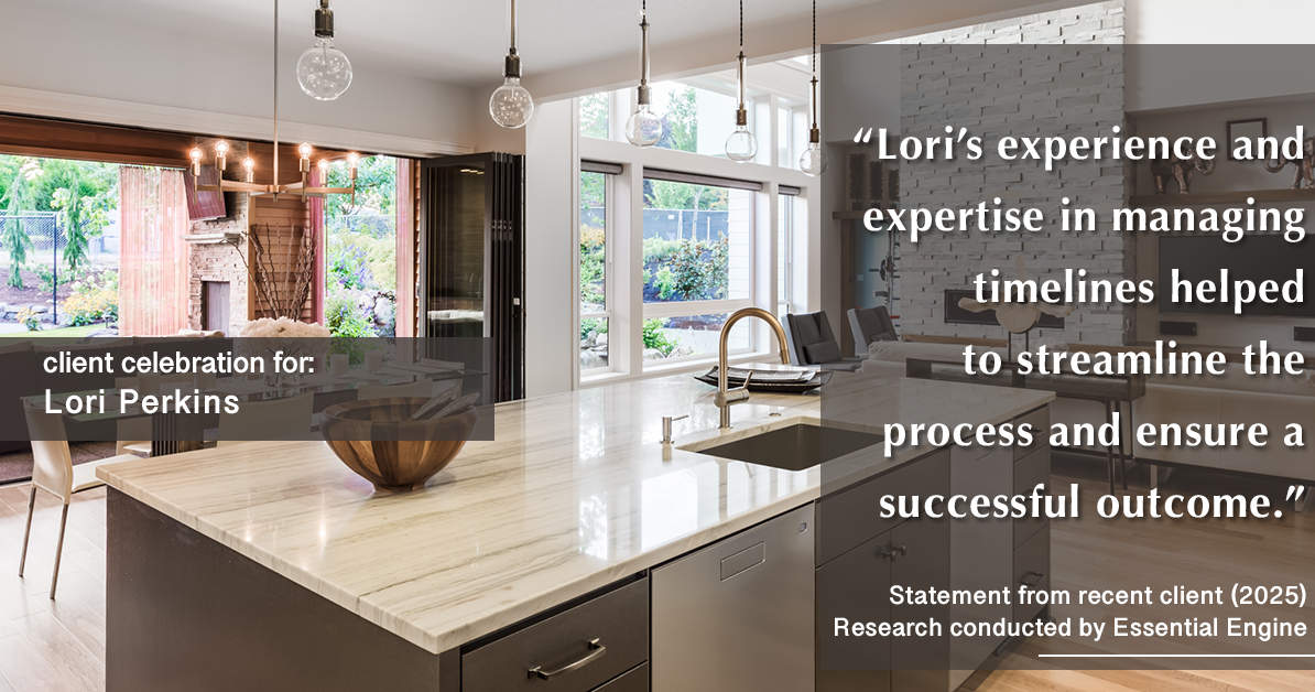 Testimonial for real estate agent Lori Perkins with First Team Real Estate in Carlsbad, CA: "Lori's experience and expertise in managing timelines helped to streamline the process and ensure a successful outcome."