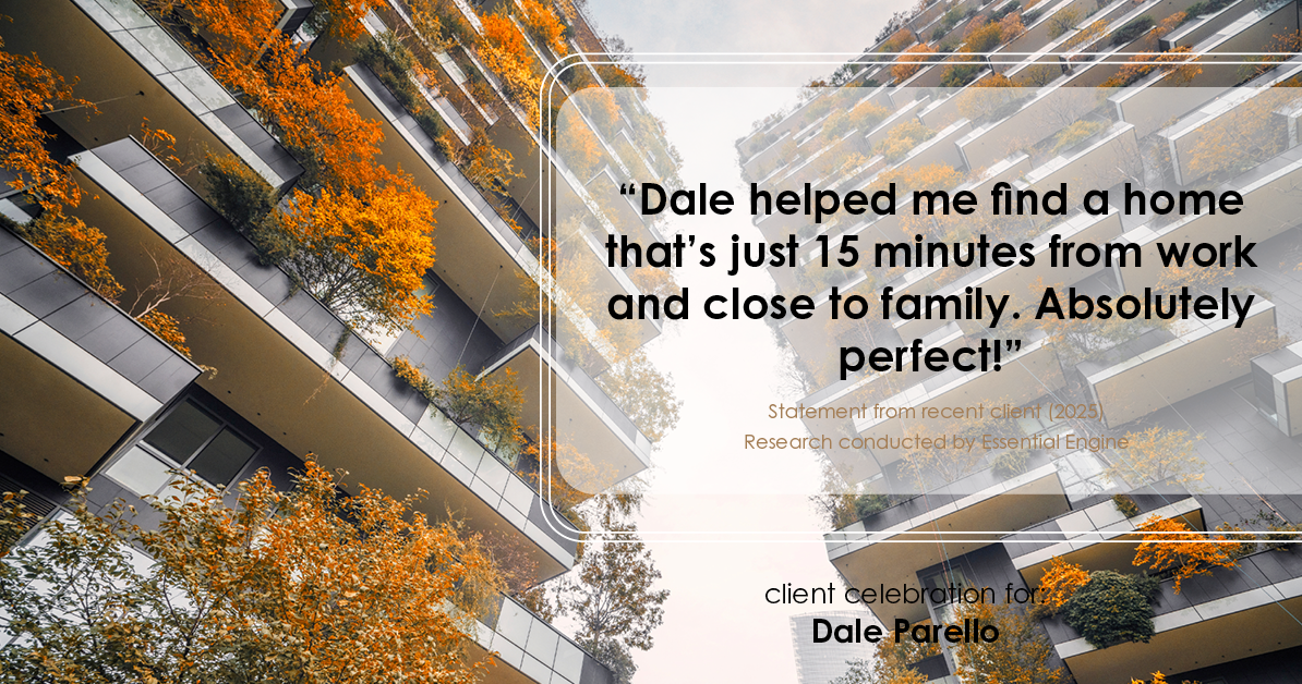 Testimonial for real estate agent Dale Parello with BHHS Fox & Roach, Realtors in Robbinsville, New Jersey: "Dale helped me find a home that's just 15 minutes from work and close to family. Absolutely perfect!"