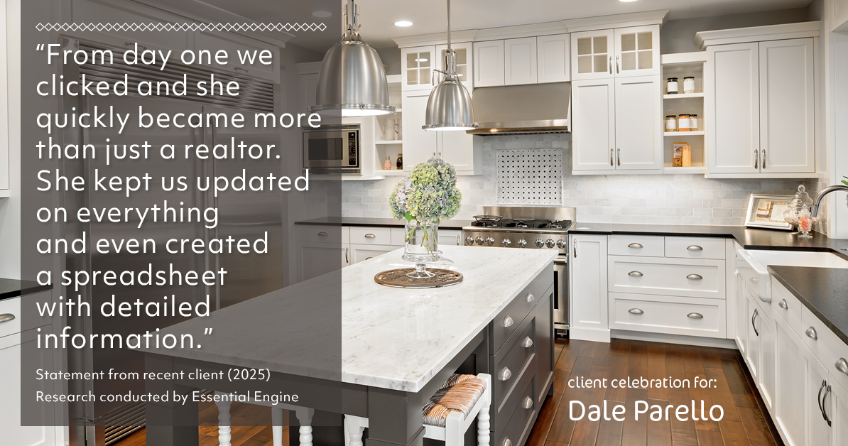 Testimonial for real estate agent Dale Parello with BHHS Fox & Roach, Realtors in Robbinsville, New Jersey: "We had an excellent experience working with Dale. From day one we clicked and she quickly became more than just a realtor. She kept us updated on everything and even created a spreadsheet with detailed information. I would definitely recommend her to all my friends and family."