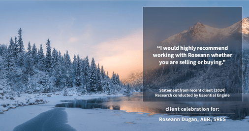 Testimonial for real estate agent Roseann Dugan, ABR, SRES with HOMESMART Professionals in Warren, RI: “I would highly recommend working with Roseann whether you are selling or buying.”