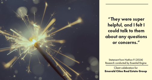 Testimonial for real estate agent Emerald Cities Real Estate Group with Keller Williams Realty in Dallas, TX: “They were super helpful, and I felt I could talk to them about any questions or concerns.”