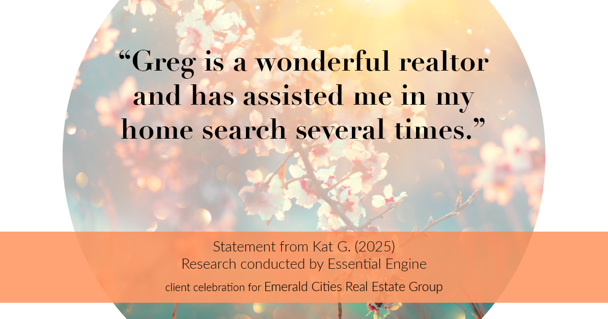 Testimonial for real estate agent Emerald Cities Real Estate Group with Keller Williams Realty in Dallas, TX: “Greg is a wonderful realtor and has assisted me in my home search several times.”