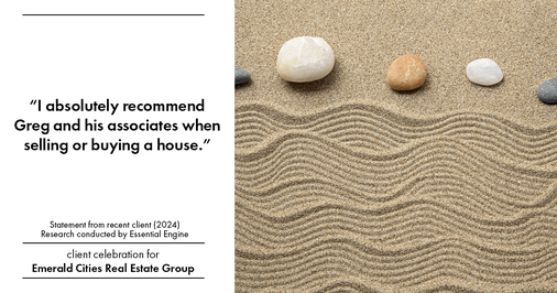 Testimonial for real estate agent Emerald Cities Real Estate Group with Keller Williams Realty in Dallas, TX: “I absolutely recommend Greg and his associates when selling or buying a house.”