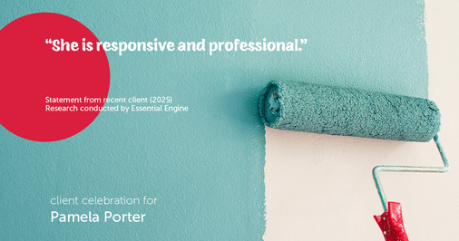 Testimonial for real estate agent Pamela Porter with eXp Realty LLC in Cincinnati, OH: “She is responsive and professional.”