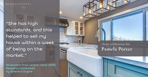 Testimonial for real estate agent Pamela Porter with eXp Realty LLC in Cincinnati, OH: “She has high standards, and this helped to sell my house within a week of being on the market.”