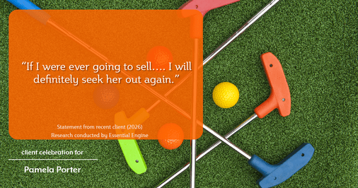 Testimonial for real estate agent Pamela Porter with eXp Realty LLC in Cincinnati, OH: "If I were ever going to sell…. I will definitely seek her out again."