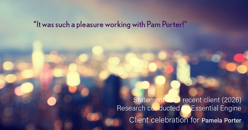 Testimonial for real estate agent Pamela Porter with eXp Realty LLC in Cincinnati, OH: "It was such a pleasure working with Pam Porter!"