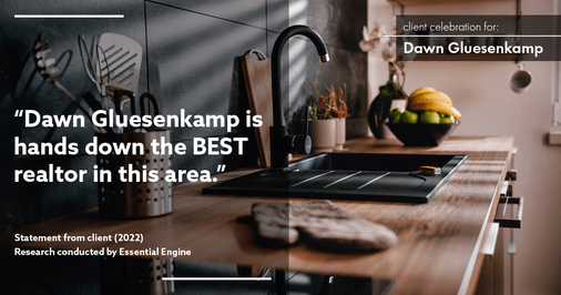 Testimonial for real estate agent Dawn Gluesenkamp with RE/MAX Results in Chesterfield, MO: “Dawn Gluesenkamp is hands down the BEST realtor in this area.”