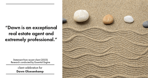 Testimonial for real estate agent Dawn Gluesenkamp with RE/MAX Results in Chesterfield, MO: “Dawn is an exceptional real estate agent and extremely professional.”