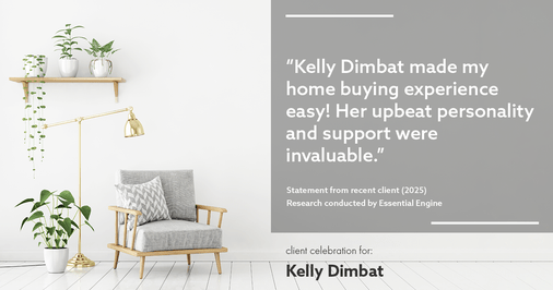 Testimonial for real estate agent Kelly Dimbat with Lamacchia Realty, Inc. in Woburn, MA: "Kelly Dimbat made my home buying experience easy! Her upbeat personality and support were invaluable."