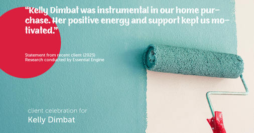 Testimonial for real estate agent Kelly Dimbat with Lamacchia Realty, Inc. in Woburn, MA: "Kelly Dimbat was instrumental in our home purchase. Her positive energy and support kept us motivated."