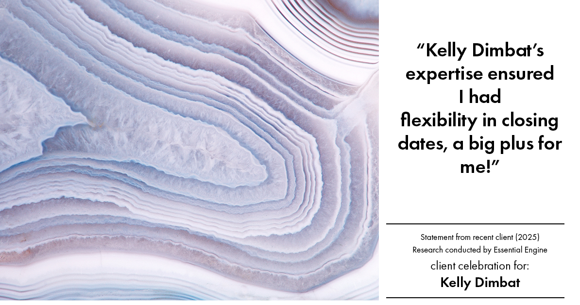 Testimonial for real estate agent Kelly Dimbat with Lamacchia Realty, Inc. in Woburn, MA: "Kelly Dimbat's expertise ensured I had flexibility in closing dates, a big plus for me!"