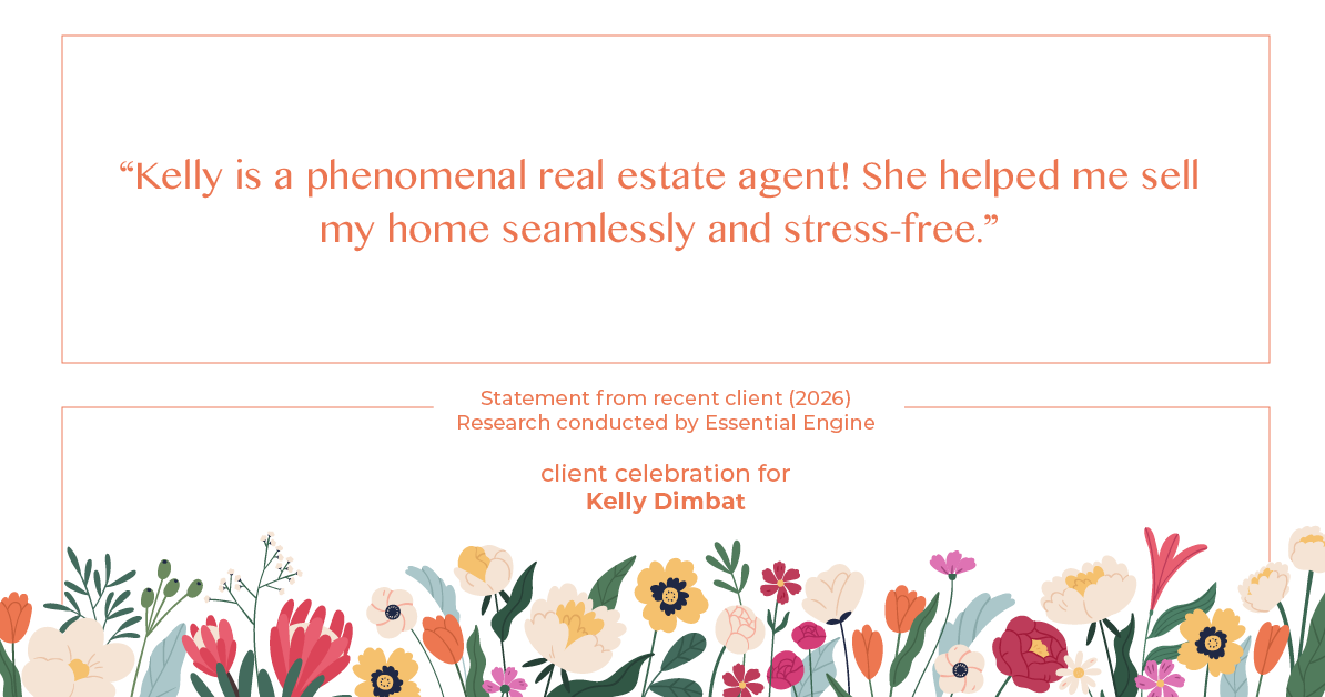 Testimonial for real estate agent Kelly Dimbat with Lamacchia Realty, Inc. in Woburn, MA: "Kelly is a phenomenal real estate agent! She helped me sell my home seamlessly and stress-free."