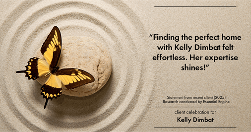 Testimonial for real estate agent Kelly Dimbat with Lamacchia Realty, Inc. in Woburn, MA: "Finding the perfect home with Kelly Dimbat felt effortless. Her expertise shines!"