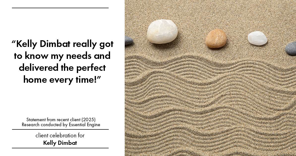 Testimonial for real estate agent Kelly Dimbat with Lamacchia Realty, Inc. in Woburn, MA: "Kelly Dimbat really got to know my needs and delivered the perfect home every time!"