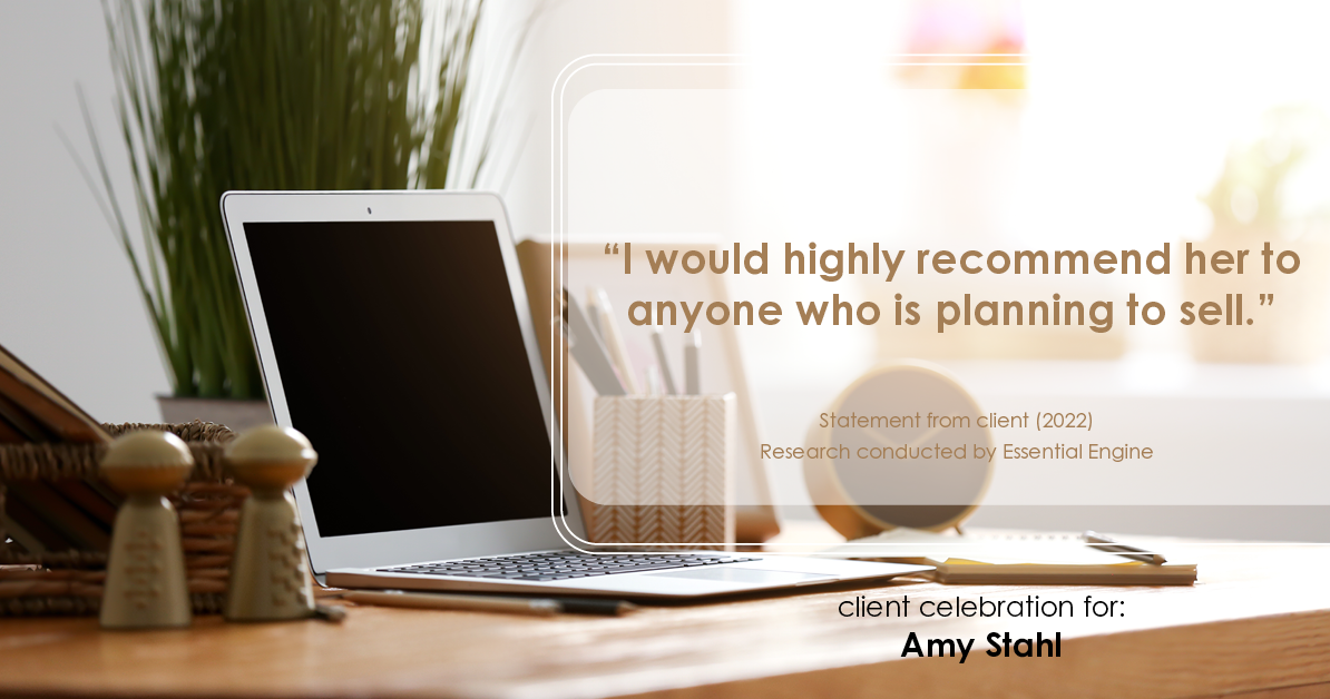 Testimonial for real estate agent Amy Stahl with C3 Real Estate Solutions in Fort Collins, CO: “I would highly recommend her to anyone who is planning to sell.”