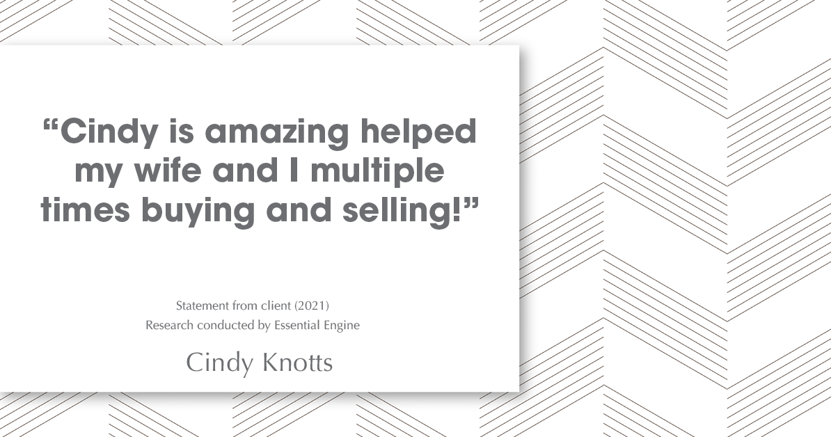 Testimonial for real estate agent Cindy Knotts with Berkshire Hathaway HomeServices Fox & Roach Realtors in Doylestown, PA: "Cindy is amazing helped my wife and I multiple times buying and selling!"