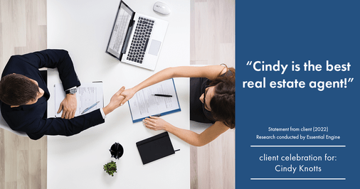 Testimonial for real estate agent Cindy Knotts with Berkshire Hathaway HomeServices Fox & Roach Realtors in Doylestown, PA: “Cindy is the best real estate agent!”