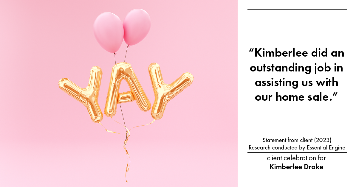 Testimonial for real estate agent Kimberlee Drake with COMPASS Real Estate in Newport Beach, CA: “Kimberlee did an outstanding job in assisting us with our home sale.”