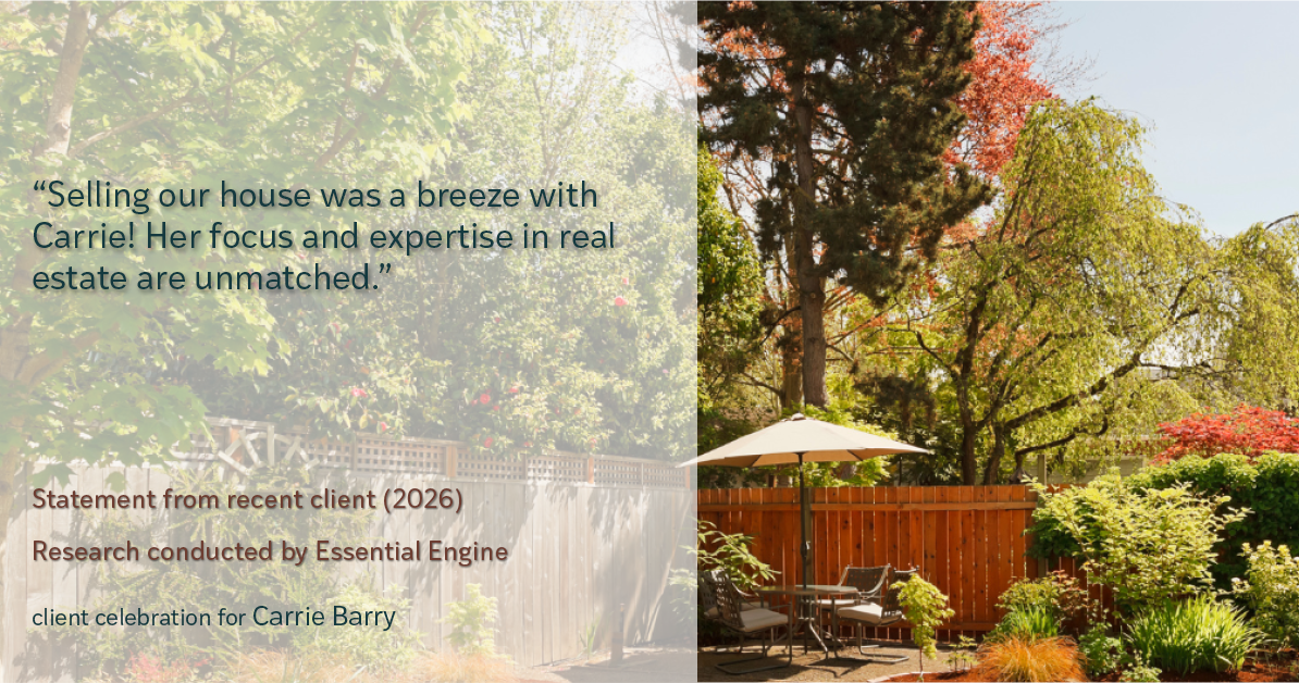 Testimonial for real estate agent Carrie Barry in Danbury, CT: "Selling our house was a breeze with Carrie! Her focus and expertise in real estate are unmatched."