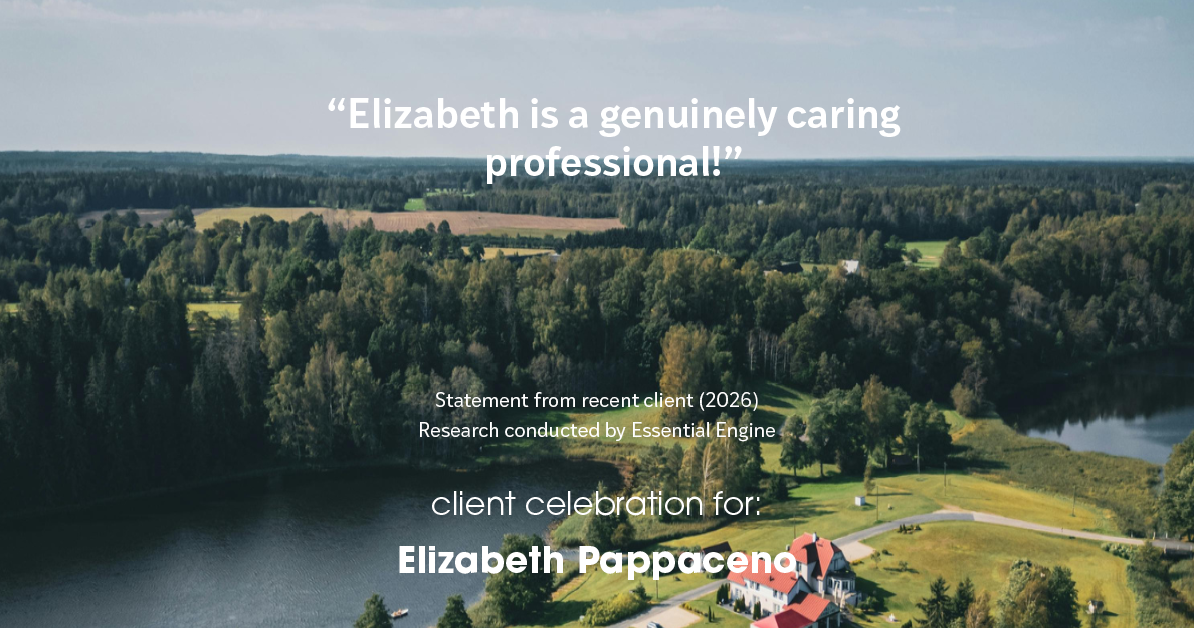 Testimonial for real estate agent Elizabeth Pappaceno with Davidson Realty Inc in St. Augustine, FL: "Elizabeth is a genuinely caring professional!"