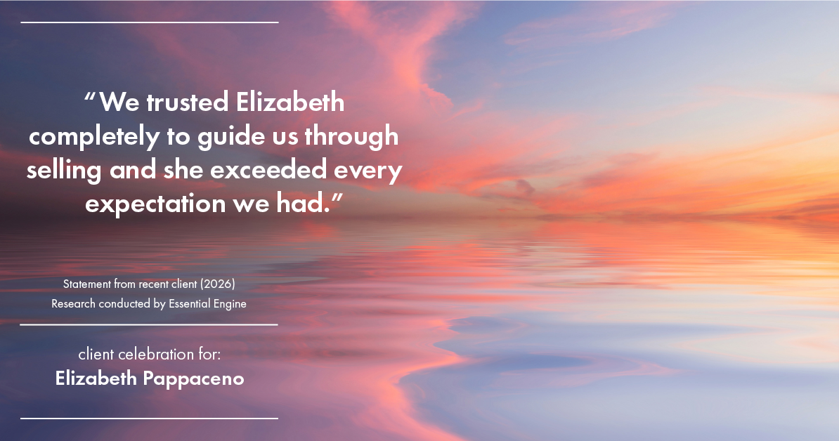 Testimonial for real estate agent Elizabeth Pappaceno with Davidson Realty Inc in St. Augustine, FL: "We trusted Elizabeth completely to guide us through selling and she exceeded every expectation we had."