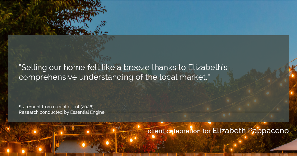 Testimonial for real estate agent Elizabeth Pappaceno with Davidson Realty Inc in St. Augustine, FL: "Selling our home felt like a breeze thanks to Elizabeth's comprehensive understanding of the local market."