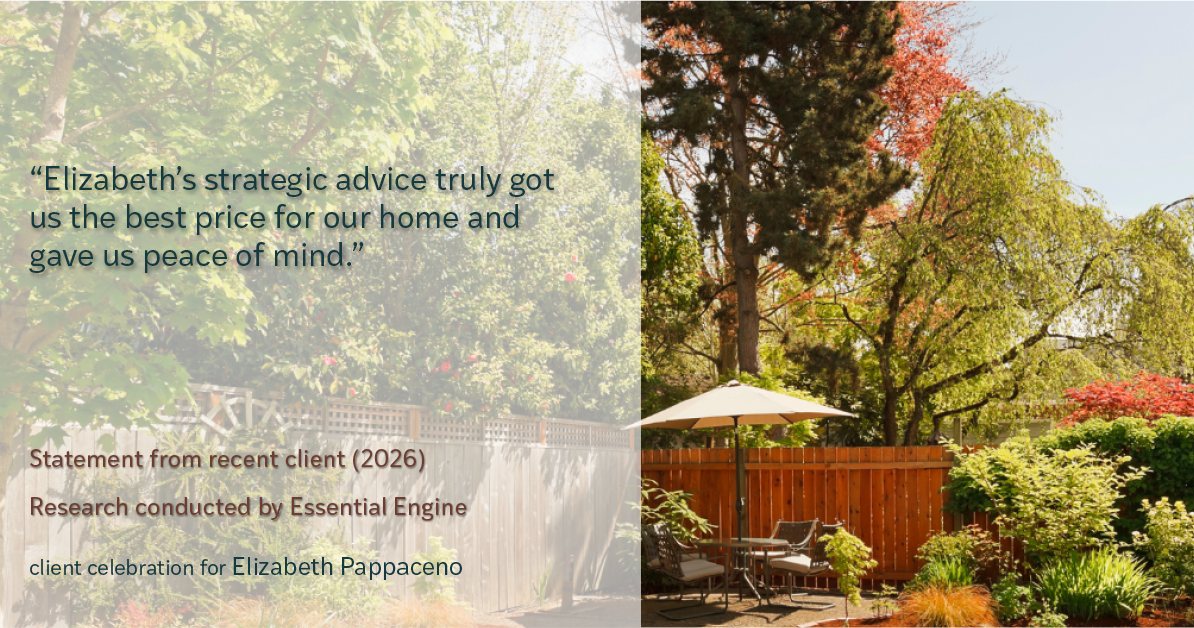 Testimonial for real estate agent Elizabeth Pappaceno with Davidson Realty Inc in St. Augustine, FL: "Elizabeth's strategic advice truly got us the best price for our home and gave us peace of mind."