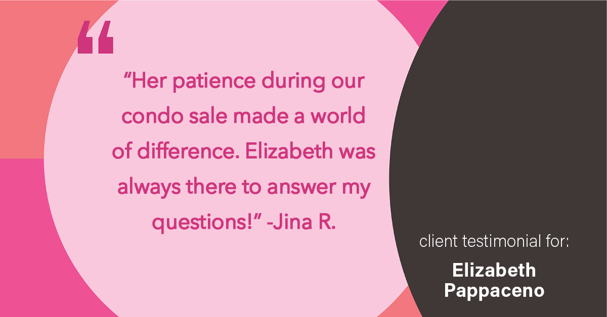 Testimonial for real estate agent Elizabeth Pappaceno with Davidson Realty Inc in St. Augustine, FL: "Her patience during our condo sale made a world of difference. Elizabeth was always there to answer my questions!"