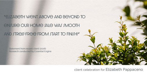 Testimonial for real estate agent Elizabeth Pappaceno with Davidson Realty Inc in St. Augustine, FL: "Elizabeth went above and beyond to ensure our home sale was smooth and stress-free from start to finish!"