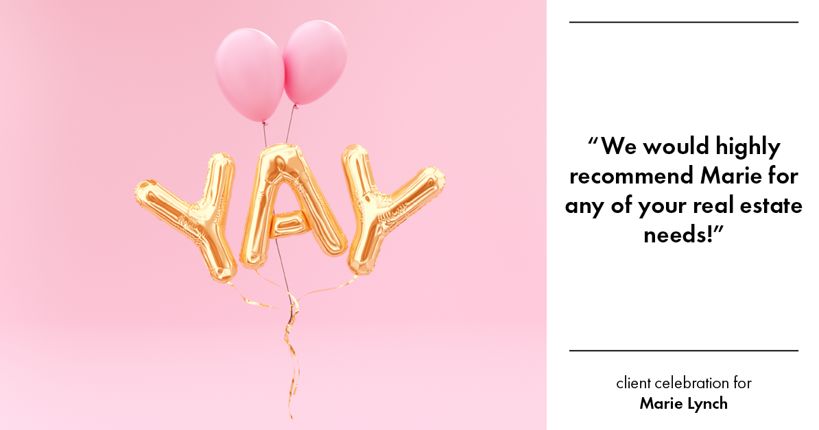 Testimonial for real estate agent Marie Lynch with Madison & Co Properties in Evergreen, CO: "We would highly recommend Marie for any of your real estate needs!"