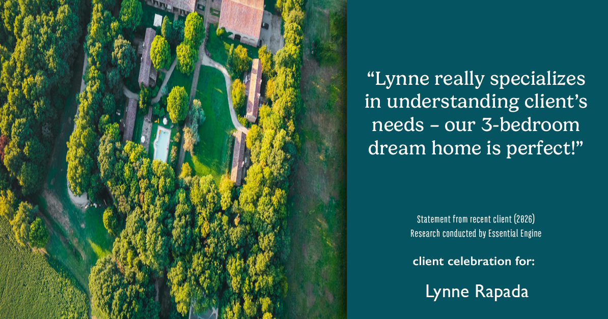 Testimonial for real estate agent Lynne Rapada with HomeSmart PV & Associates in Fresno, CA: "Lynne really specializes in understanding client's needs – our 3-bedroom dream home is perfect!"
