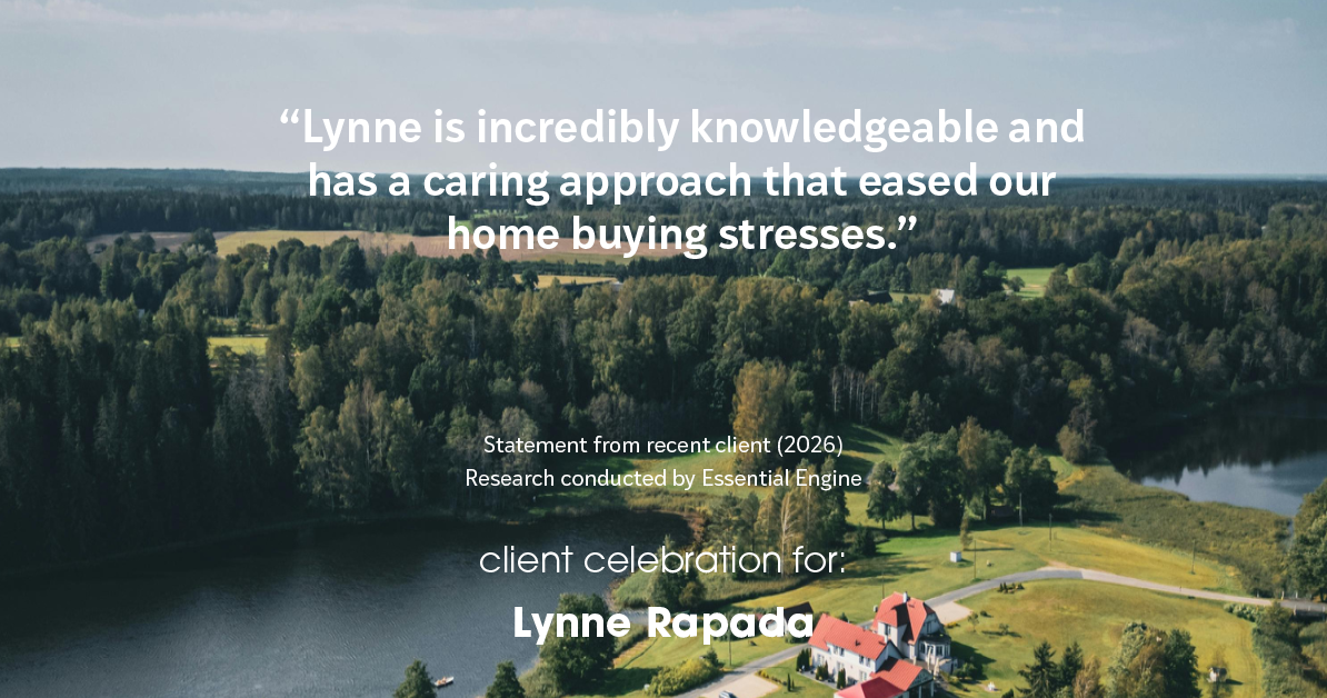 Testimonial for real estate agent Lynne Rapada with HomeSmart PV & Associates in Fresno, CA: "Lynne is incredibly knowledgeable and has a caring approach that eased our home buying stresses."