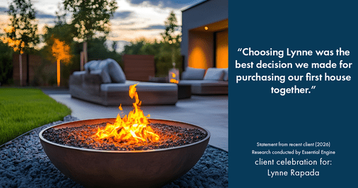 Testimonial for real estate agent Lynne Rapada with HomeSmart PV & Associates in Fresno, CA: "Choosing Lynne was the best decision we made for purchasing our first house together."