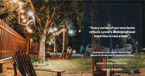 Testimonial for real estate agent Lynne Rapada with HomeSmart PV & Associates in Fresno, CA: "Every corner of our new home reflects Lynne's dedication and expertise in real estate."