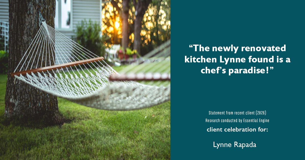 Testimonial for real estate agent Lynne Rapada with HomeSmart PV & Associates in Fresno, CA: "The newly renovated kitchen Lynne found is a chef's paradise!"
